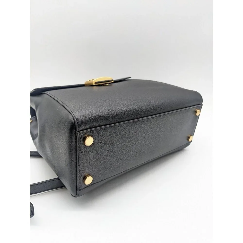 KATE SPADE NY Katy textured leather medium  backpack- BLACK